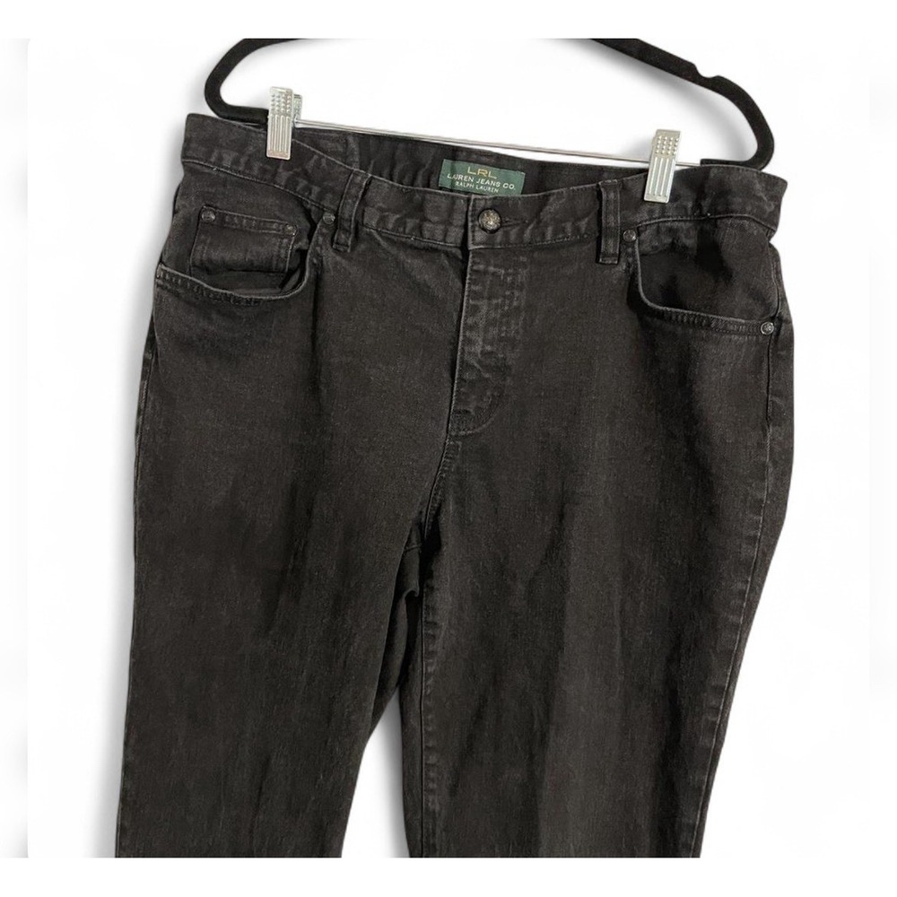 Lauren Jeans Co Ralph Lauren Classic Bootcut Black Denim Jeans Womens‎ Size 14W